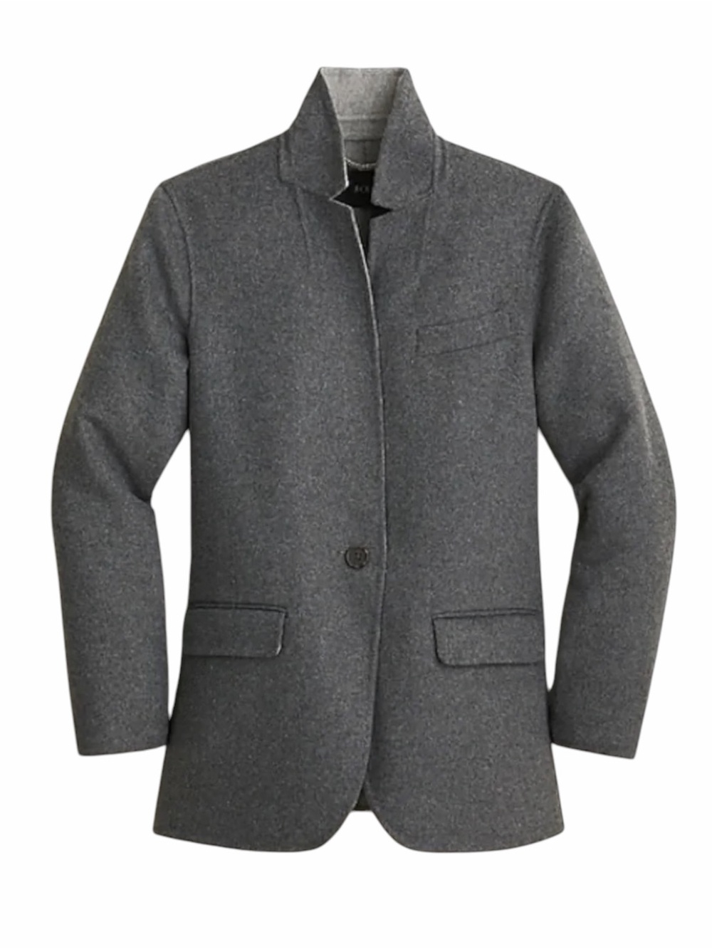 J.Crew – Leighton Blazer-Jacket in Double-Faced Wool Blend – Gray – Sz. 4